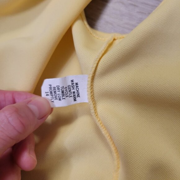 Vtg Dead stock Butter Yellow Vest Cricket Lane Cottagecore Retro Mod Two Pocket - Picture 5 of 6